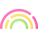 arco iris de neón icon