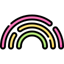 arco iris de neón icon