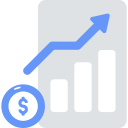 aumento de ingresos/finanzas icon