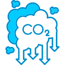 la contaminación del aire icon