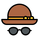 sombrero y gafas icon