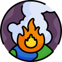 Global warming icon