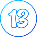 número 13 icon