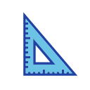 regla triangular icon