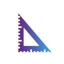 regla triangular icon