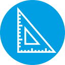 regla triangular icon