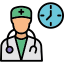 tiempo de servicio médico icon