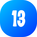 Number 13 icon