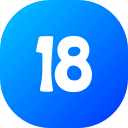 Number 18 icon