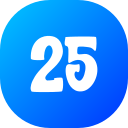 Number 25 icon