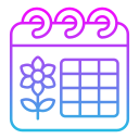 calendario de primavera icon