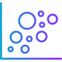 gráfico de burbujas icon