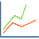 gráfico de líneas icon