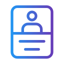 tarjeta de identificación icon