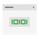 código binario icon