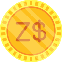 moneda de dólar de zimbabue icon