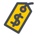 etiqueta de dinero icon