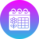 calendario de primavera icon