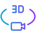 vídeo 3d icon