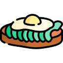 tostada de aguacate icon