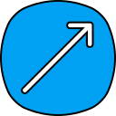 flecha diagonal icon