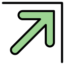 flecha diagonal icon