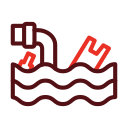 la contaminación del agua icon