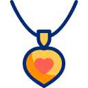 collar de corazón 