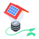 bombilla solar icon