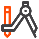 Drawing compass icon