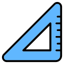 regla triangular icon