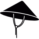 sombrero asiático cónico icon