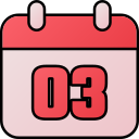 fecha del calendario icon