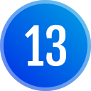 número 13 icon