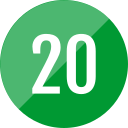 numero 20 icon