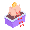 Piggy bank icon