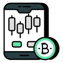 gráfico de bitcoins icon