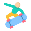 faire de la planche à roulettes 