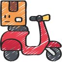 bicicleta de reparto icon