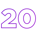 numero 20 icon