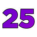 número 25 icon