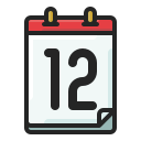 fecha del calendario icon