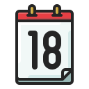 fecha del calendario icon