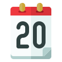 fecha del calendario icon