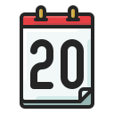 fecha del calendario icon