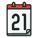 fecha del calendario icon