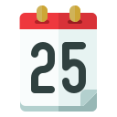 fecha del calendario icon