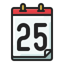 fecha del calendario icon