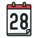 fecha del calendario icon