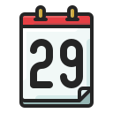 fecha del calendario icon